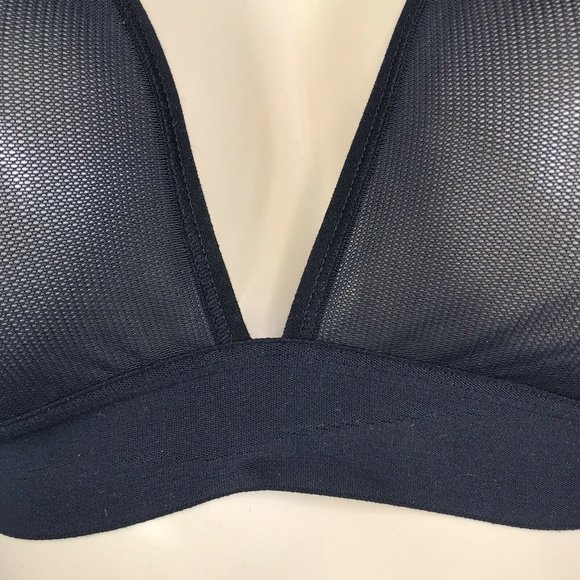 Negative Sieve Triangle Bra Black Sheer Mesh Bra - Picture 4 of 9